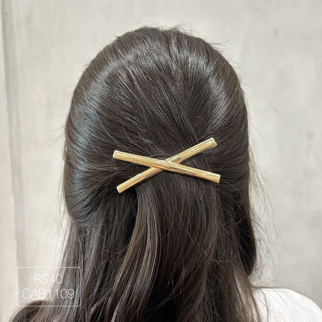 Hair Pin X G Liso Dourado